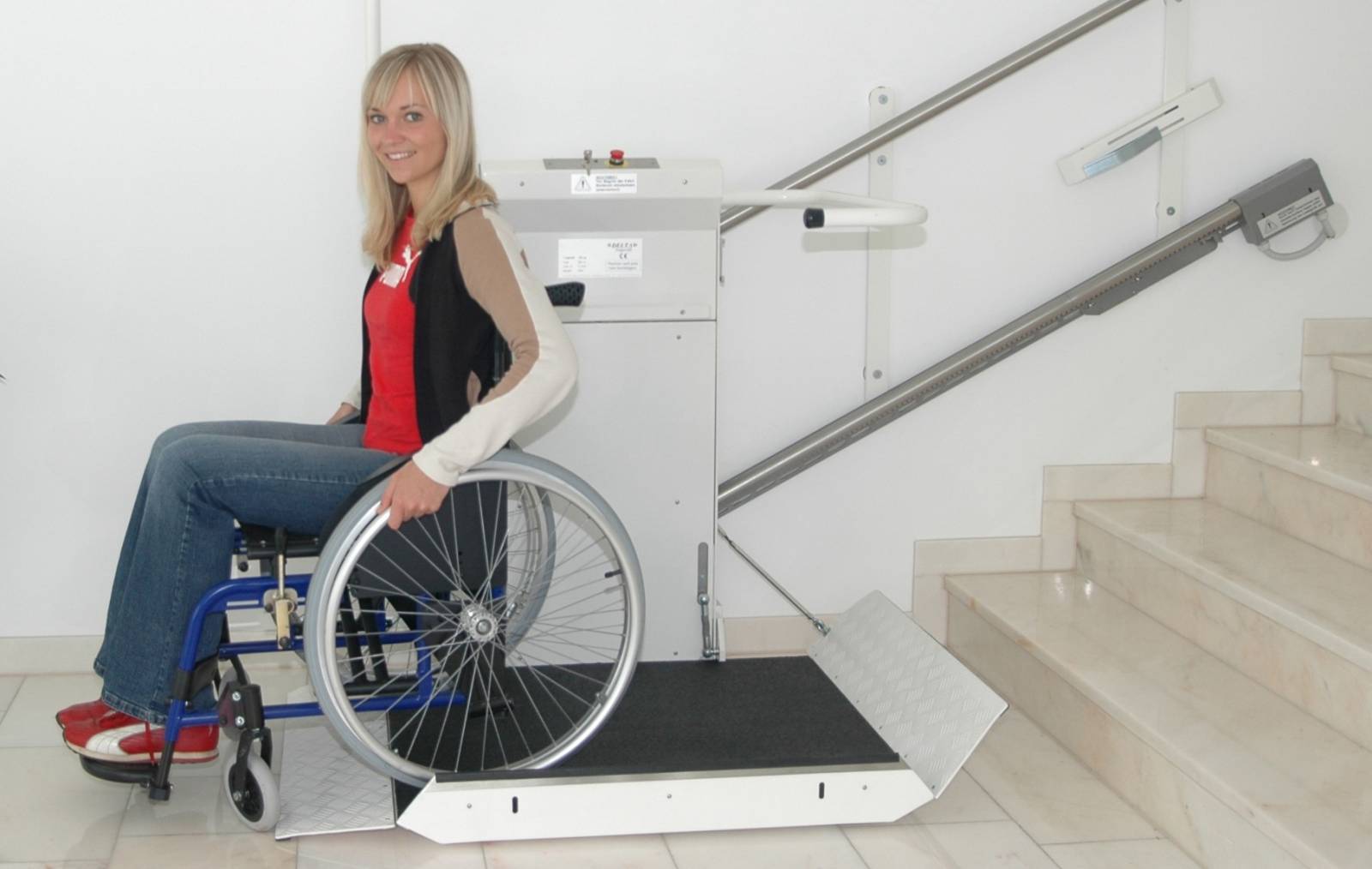 La plate-forme intérieure oblique pour escalier droit en Essonne 91