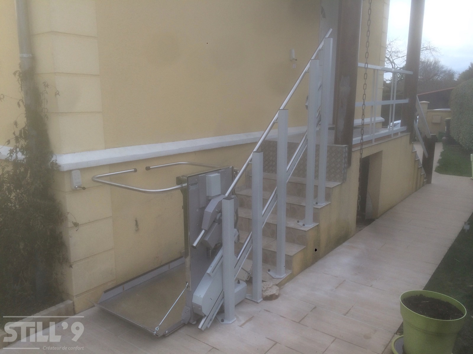 Installation d'une plateforme oblique au Plessis-Pâté 91