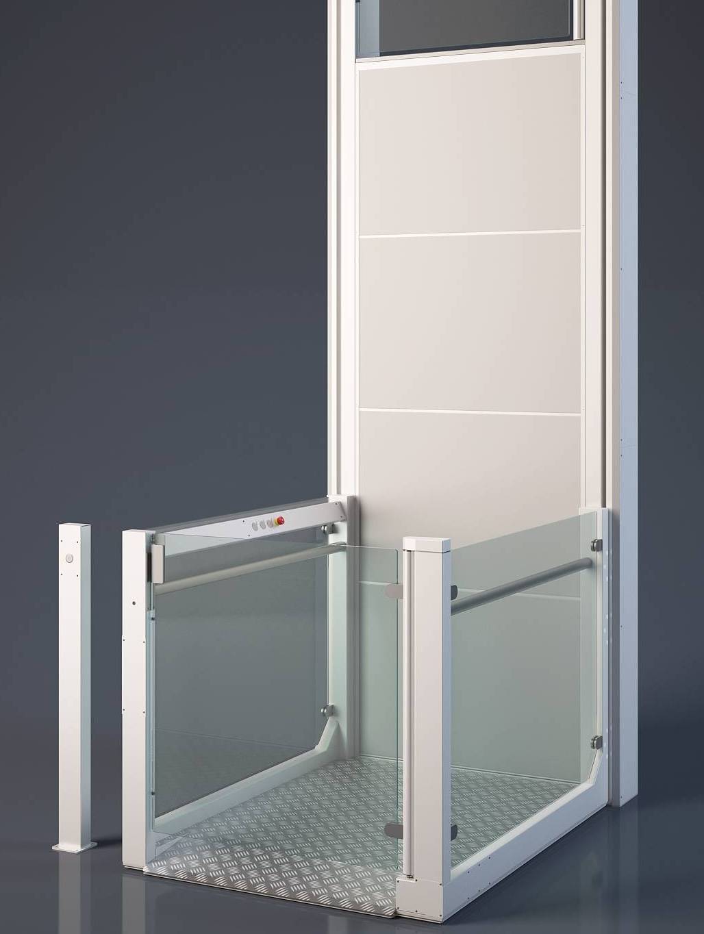 Installation d'une plate-forme extérieure verticale pour restaurant 